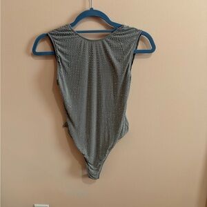 Zara Gray Studded Bodysuit